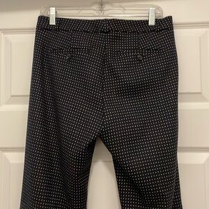 EUC Banana Republic sz 6 Logan Swiss dot navy trouser wool blend lined
